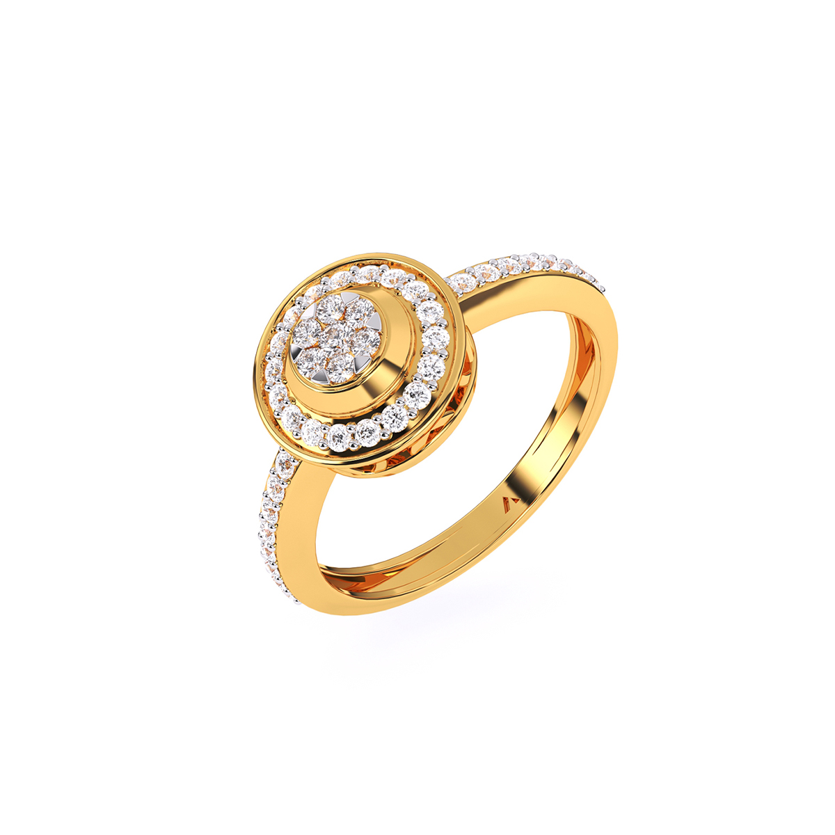 Dazzel Diamond Cluster Fancy Ring
